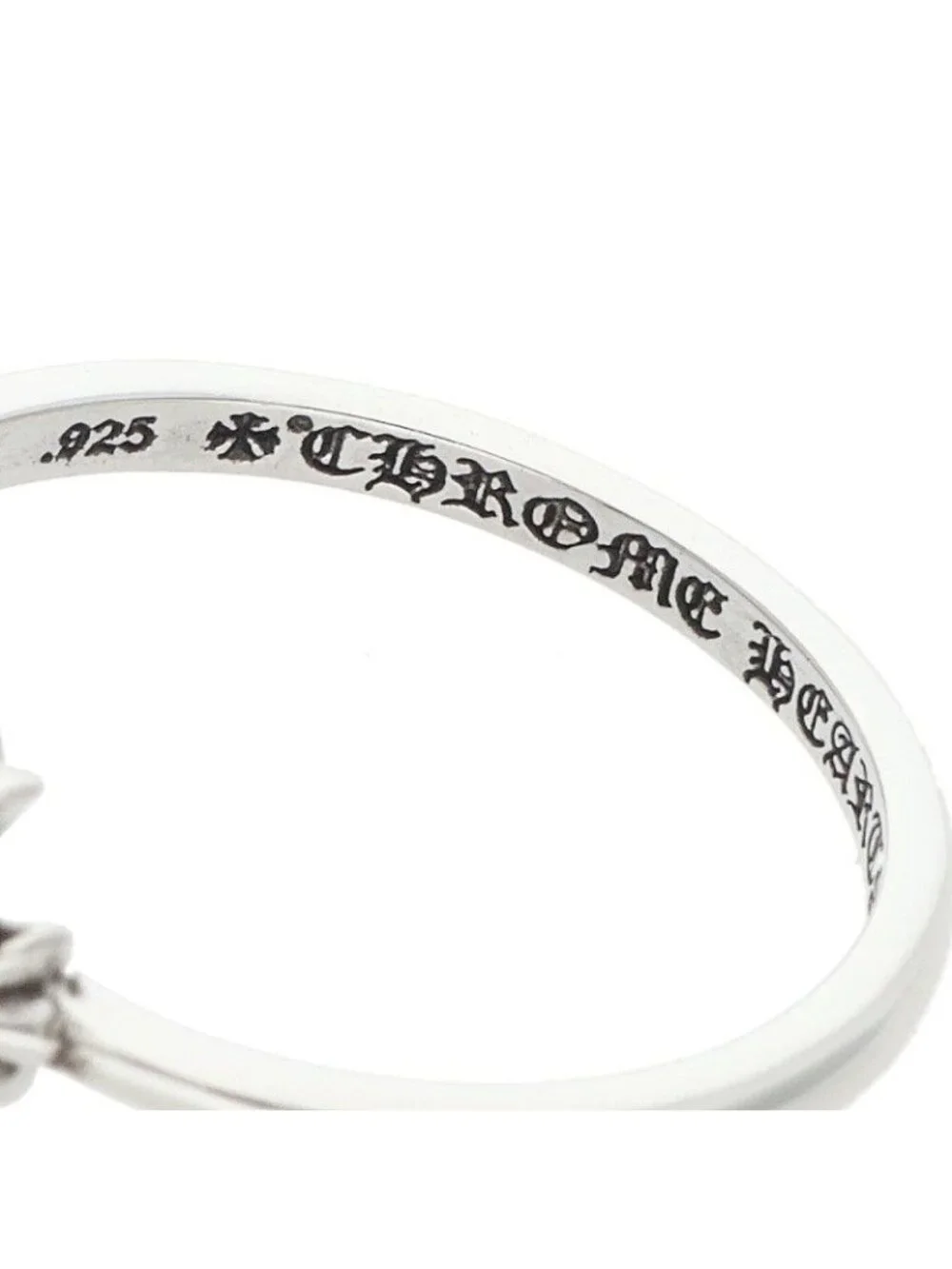 Chrome Hearts Bubblgm CH Crs Bubblegum CH Cross Silver Ring